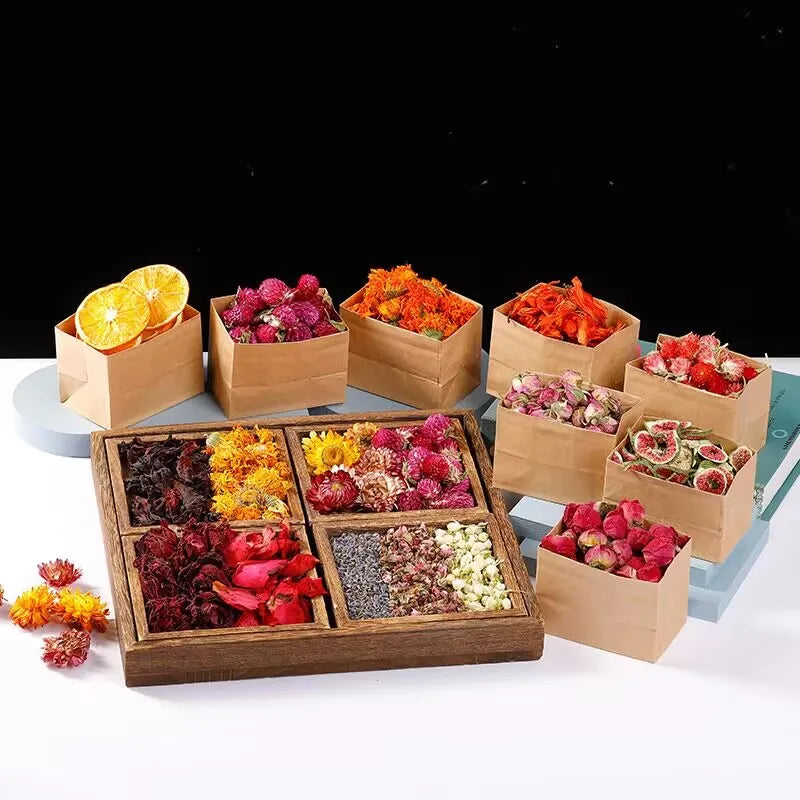 DIY Candle Soap Making Dry Flower Material Home Perfume Floral Essence Mix Dry Flower Making Wedding Home Decoration Bath Decor