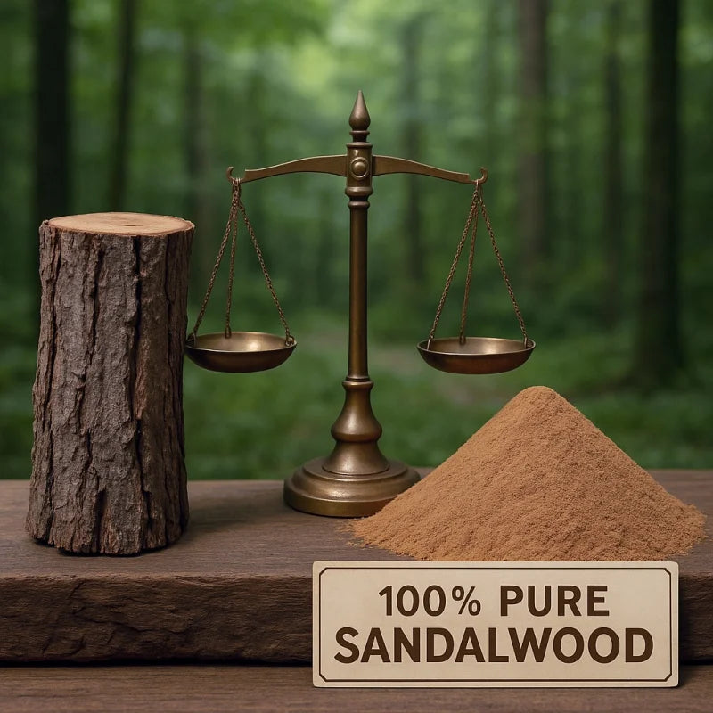 Natural Sandalwood Powder Premium Powdered Incense Aromatic Zen Incense Yoga Meditation Skincare Calming Buddha Incense