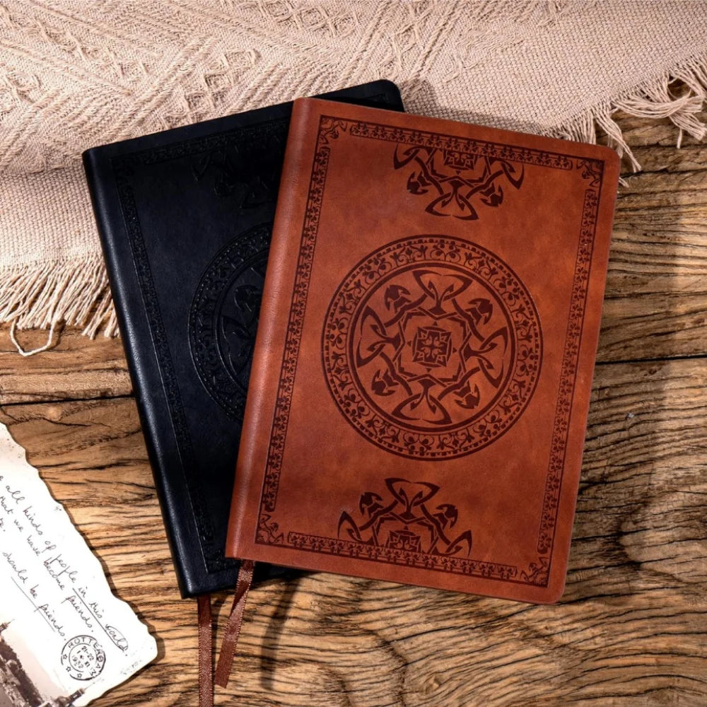 A5 288 Pages Retro Notebook Book Diary Thickened Creative Hand Ledger Student Notepad Stationery Notebook for Business Office