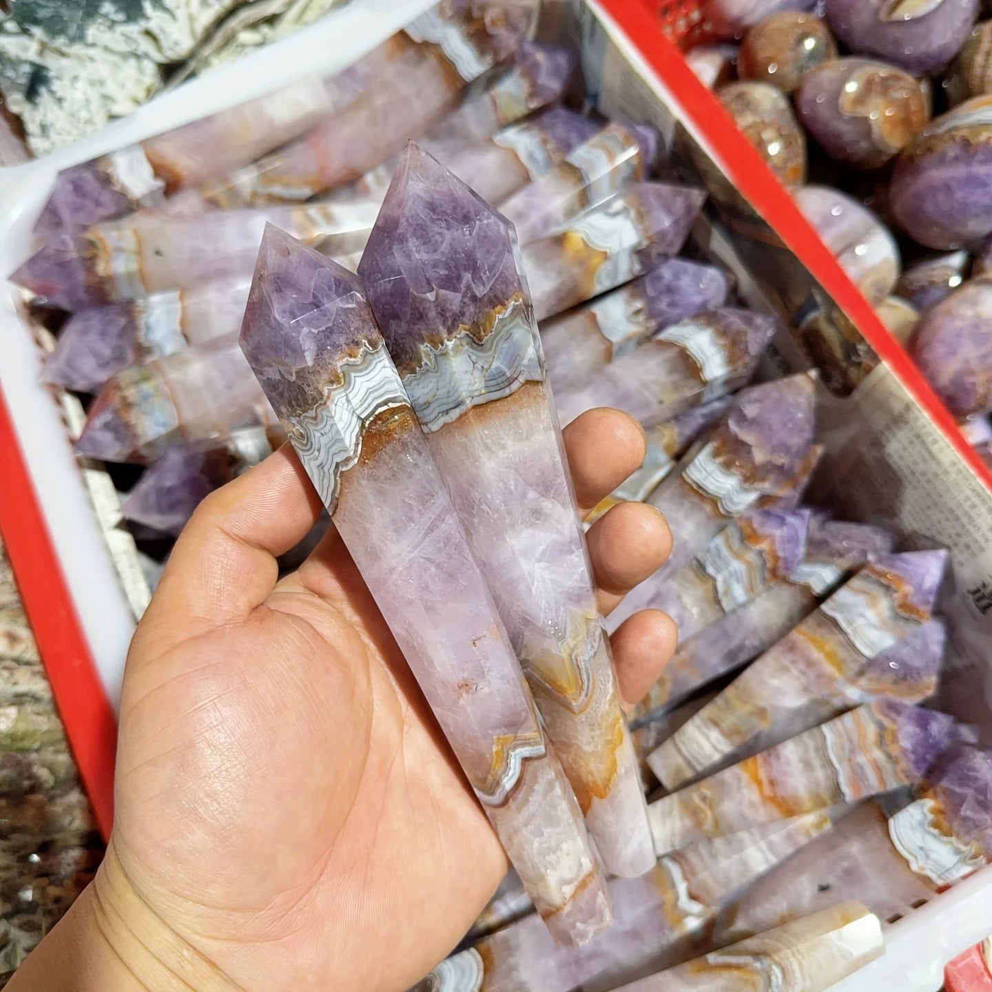 1pc High-Quality Amethyst Crystal Scepter, Bohemian Style, 4.72-5.51inch, Polished & Smooth, Decorative Stone for Home Decor