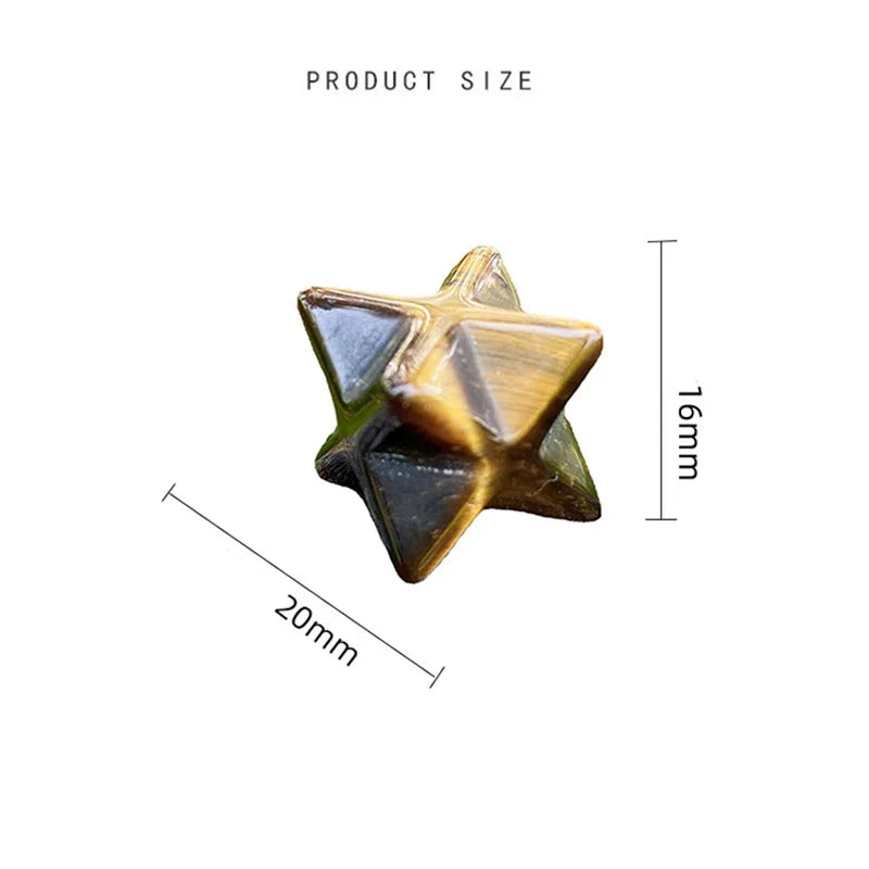 Mini Merkabah Star Crystal | Sacred Geometry Healing Stone, Energy Protection & Spiritual Activation