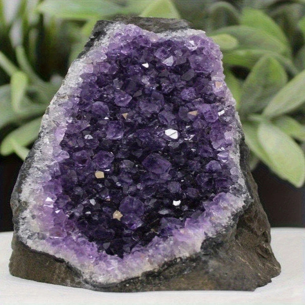 1pc Amethyst Crystal Cluster from Uruguay | Deep Purple Color Geode, Unique Specimen for Collectibles and Educational Use