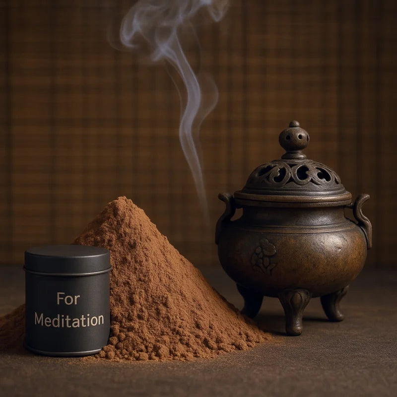 Natural Sandalwood Powder Premium Powdered Incense Aromatic Zen Incense Yoga Meditation Skincare Calming Buddha Incense