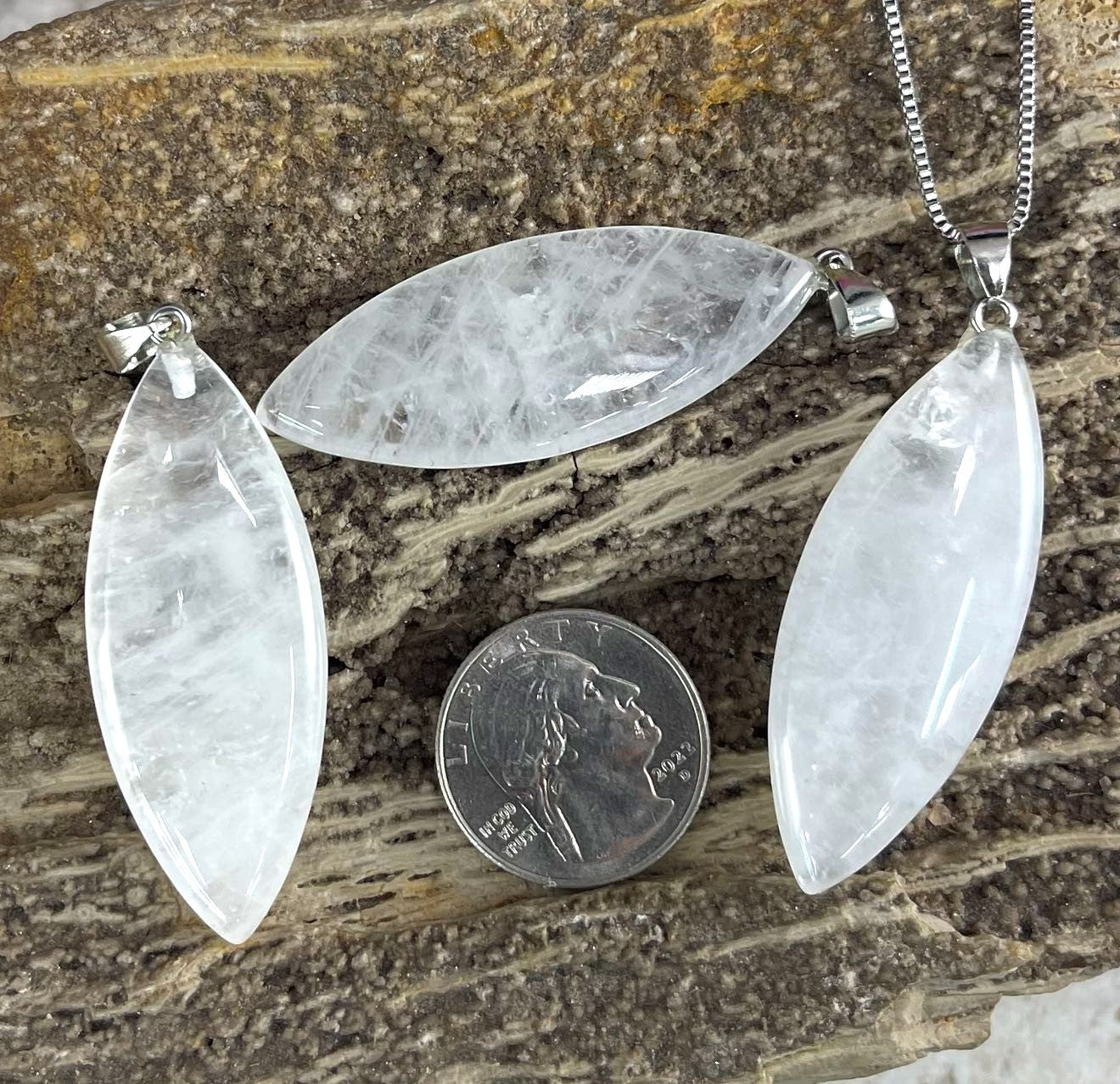 Gemstone Marquise Shape, Pendant, 20x50mm (1pc)