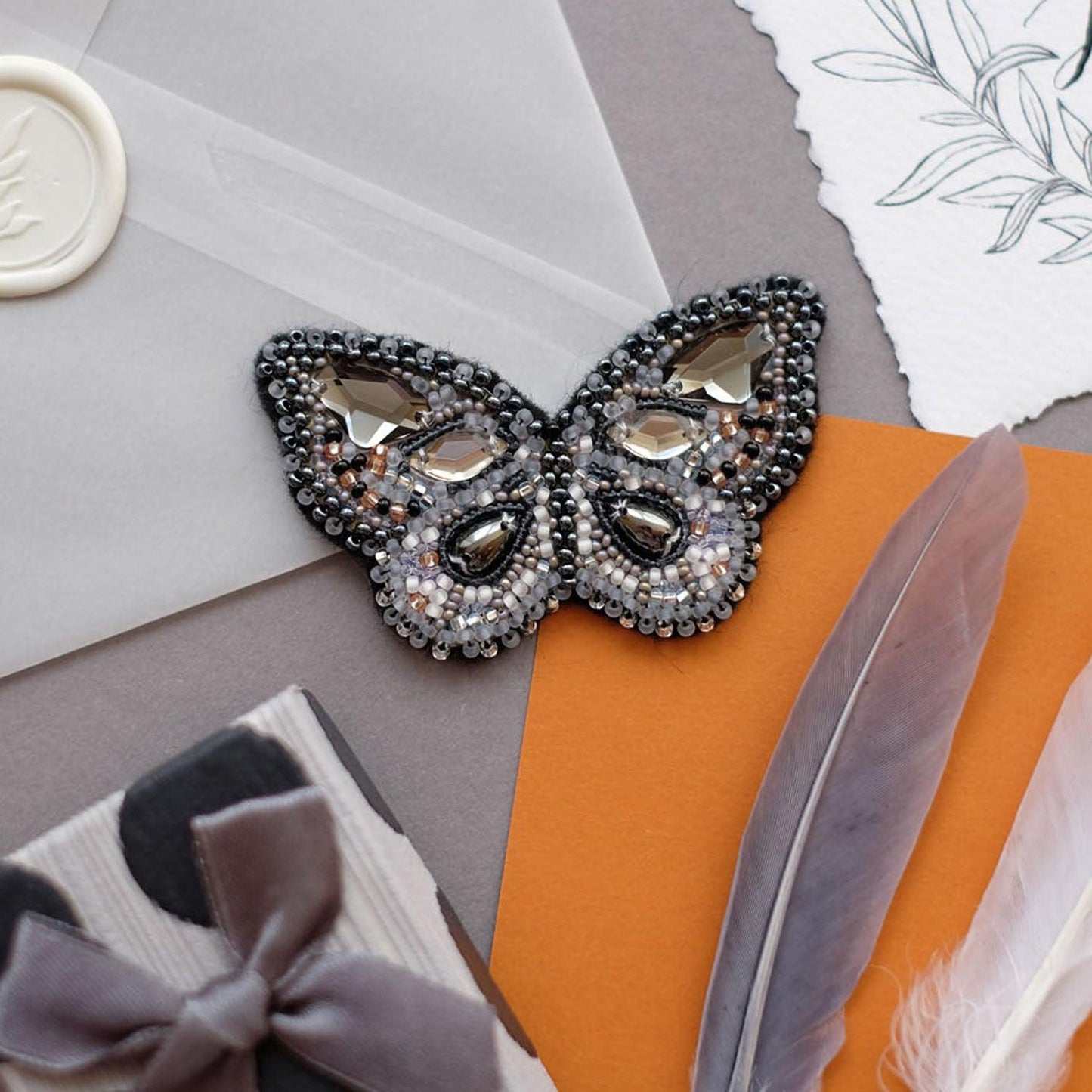 Bead Embroidery kit - Decoration Graphite AD-036