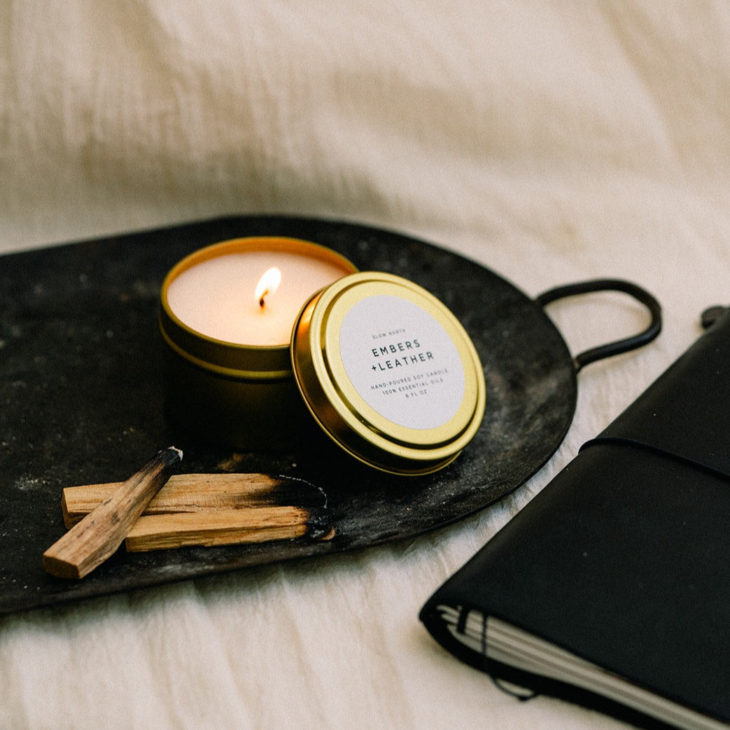 Earthy Essence Candle Embers + Leather - Vetiver + Cedar + Patchouli