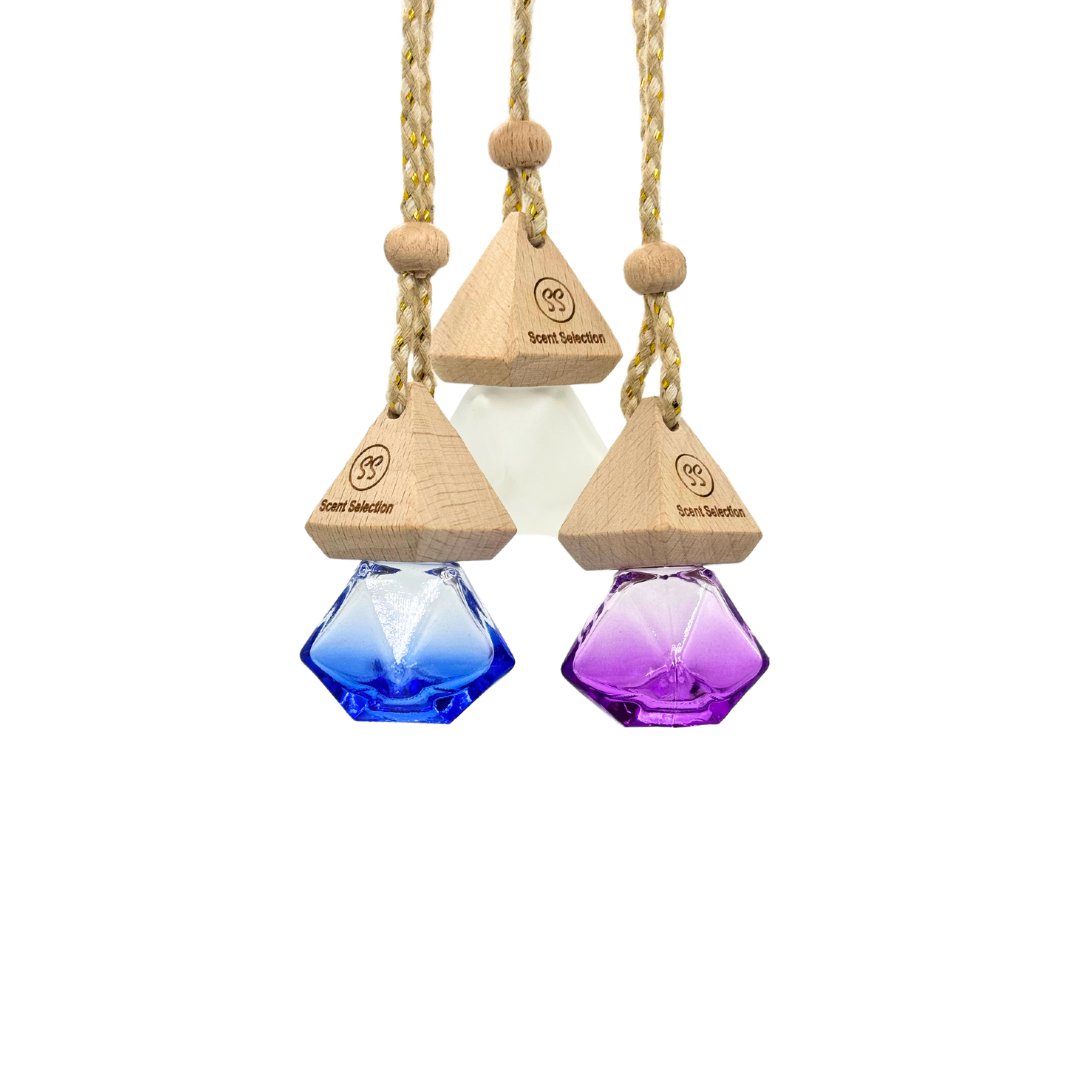 Geranium & Eucalyptus Hanging Car Air Freshener Diffuser - 3 Colors