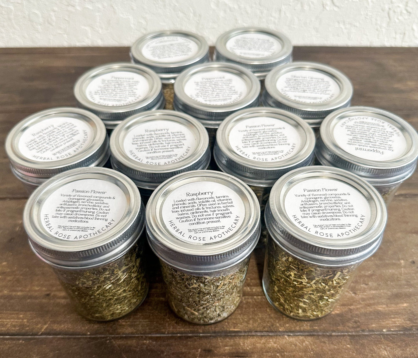 Dried Herb Apothecary Jar | Pre-filled to Build your own custom apothecary collection