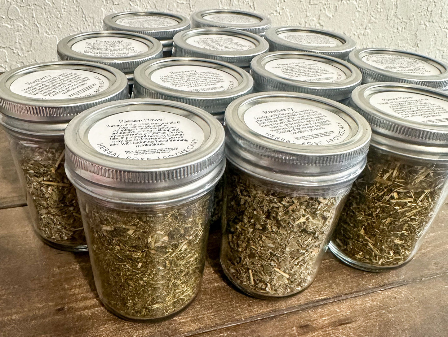Dried Herb Apothecary Jar | Pre-filled to Build your own custom apothecary collection