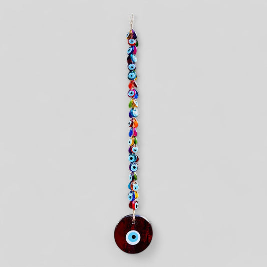 41 pieces Macrame Wall Hanging Multicolor Evil Eye Wall Decor, Wall Ornaments, Home Gift, House Protection, Good Luck, Evil Eye Beads, Charm-0