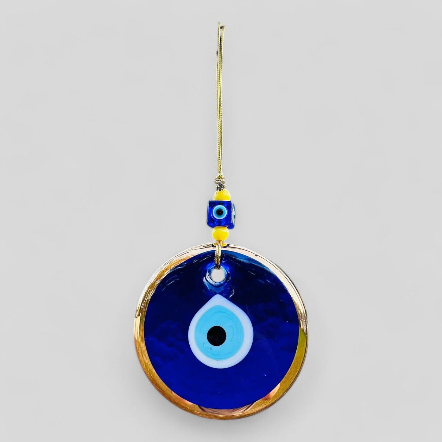 Gold Gilded Wall Hanging Evil Eye Nazar Boncuk Mal De Ojo, Modern Boho Style Home Decor-0