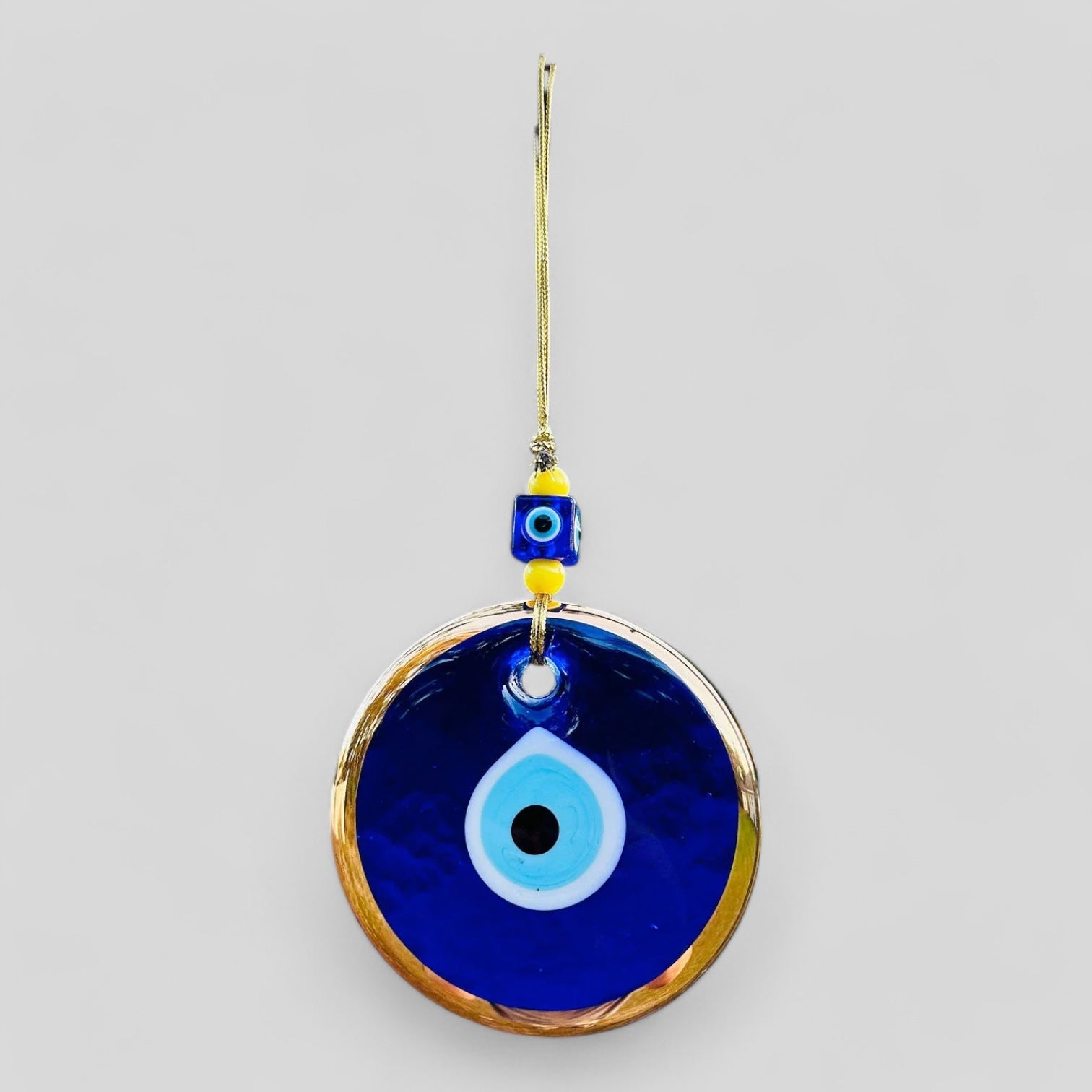 Gold Gilded Wall Hanging Evil Eye Nazar Boncuk Mal De Ojo, Modern Boho Style Home Decor-0