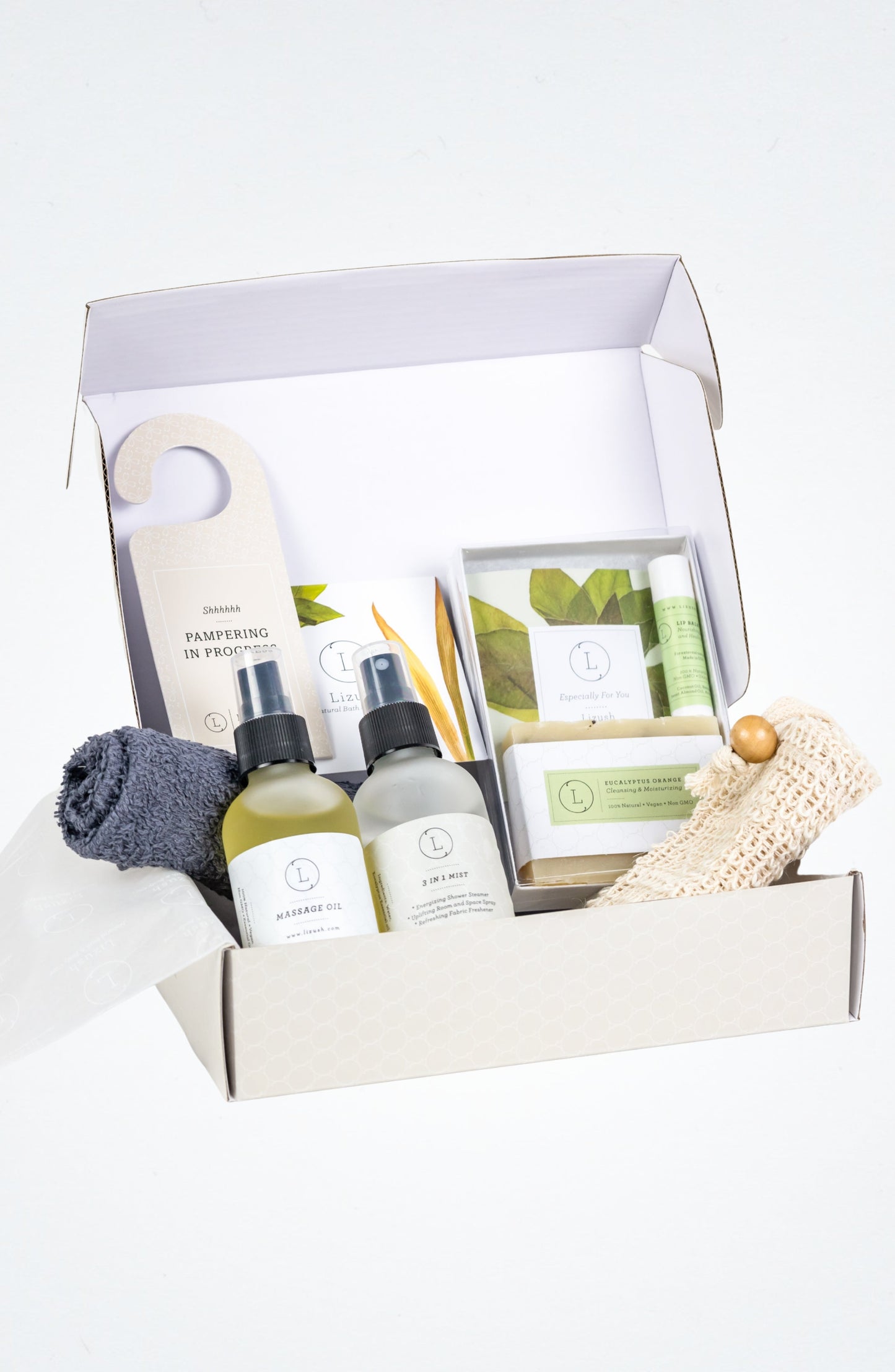 All Natural Eucalyptus Spa Gift Box for self care refresher to reduce stress