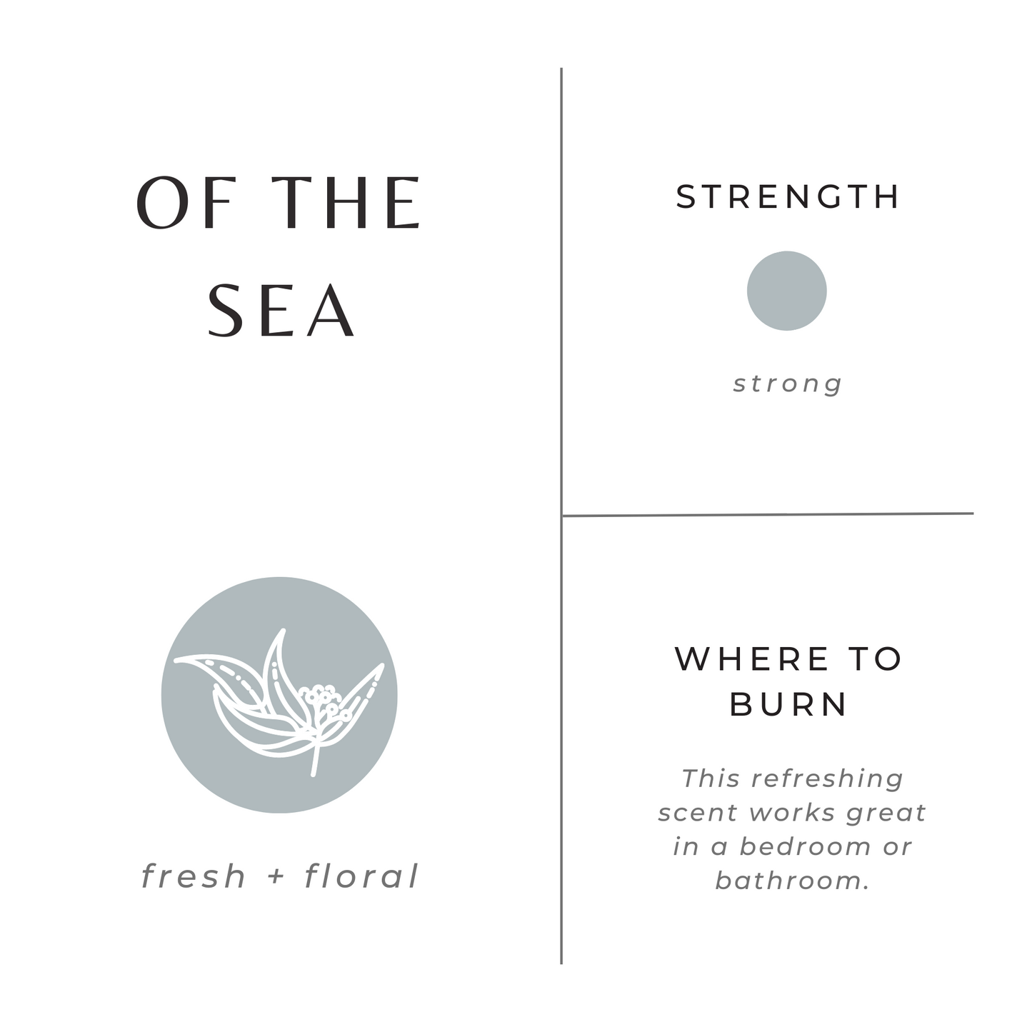 Of The Sea Botanical Candle - Eucalyptus + Lavender + Peppermint