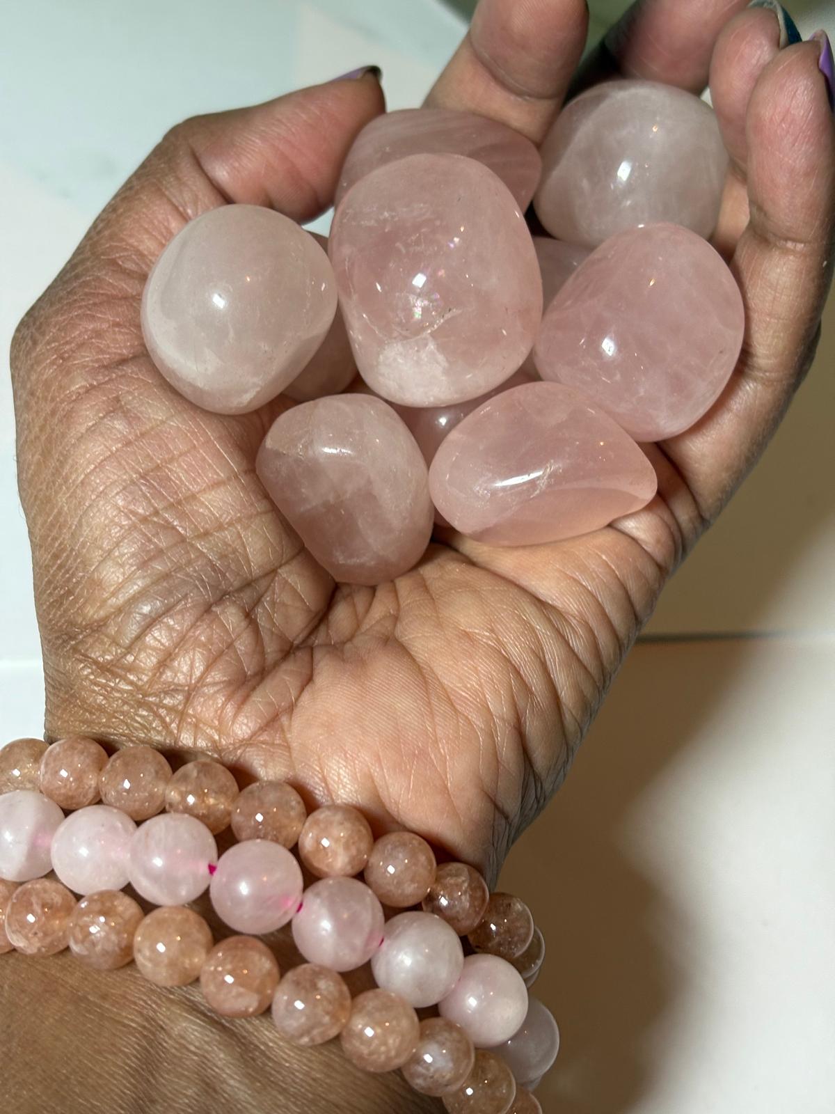 Rose Quartz Tumbled Stones (1 kg pack)