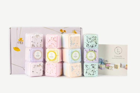 Shower Steamers, Set of 12 Relaxing Gift Box (Lavender, Grapefruit , Mint, Eucalyptus)