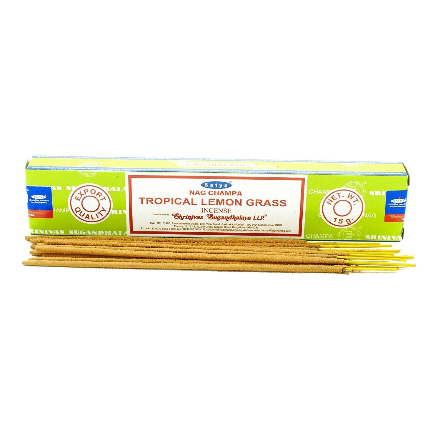 Tropical Lemongrass Incense Sticks - Satya
